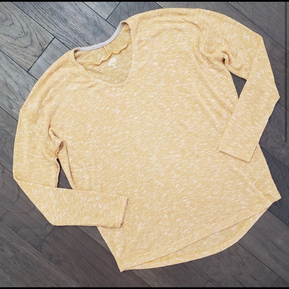 Tickled Teal Light Yellow Sweater
